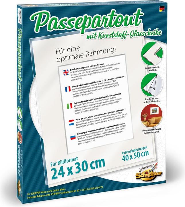 Produktbild Schipper 605320835 Malen nach Zahlen - Passepartout für das Bildformat 24 x 30 cm mit Kunststoff-Gla (24 x 30 cm)