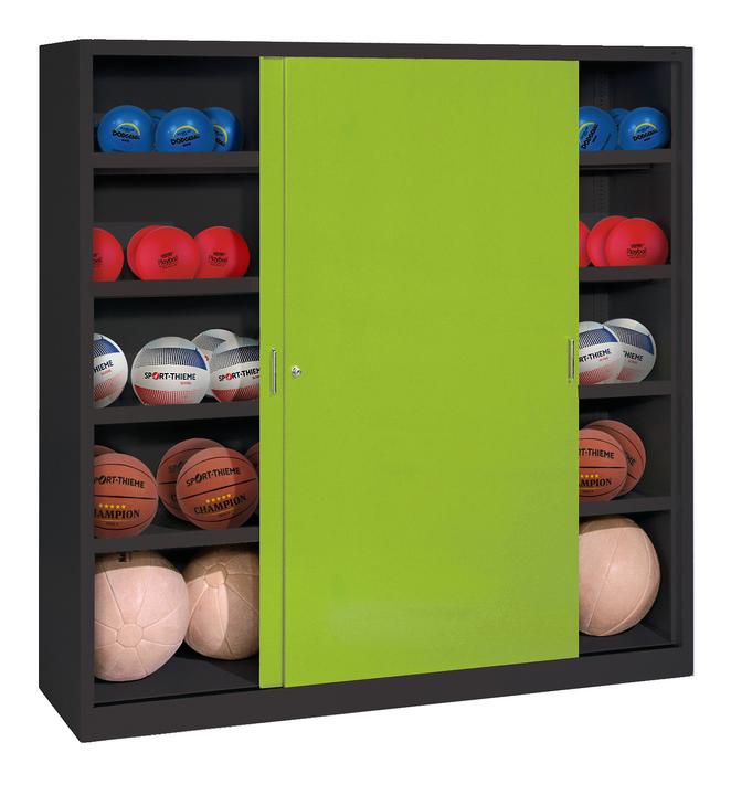 Produktbild C+P Ballschrank (HxBxT: 195x120x50 cm, mit Vollblech-Schiebetüren, Typ 4)