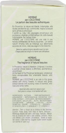 Actual product image L'Occitane Herbae Eau de Parfum 90ml (Eau de parfum, 90 ml)
