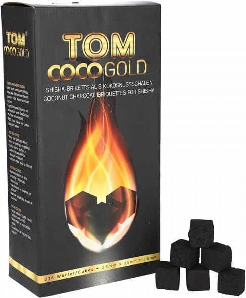 Actual product image Tom Cococha Gold Shisha coal (216 x)
