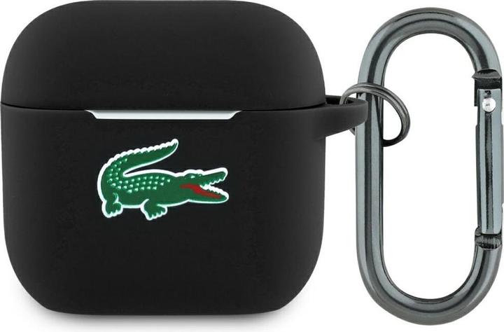 Lacoste LCA4SLOK AirPods 4 cover black Silicone Croc Logo