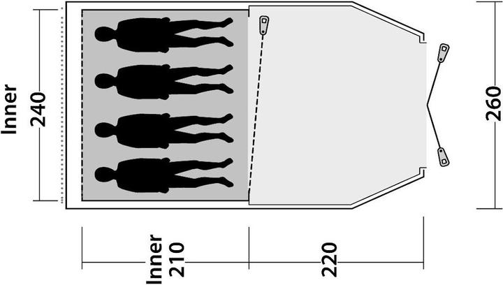 Image du produit Outwell Dash 4 (Tente tunnel, 9.80 kg, 4 personnes)