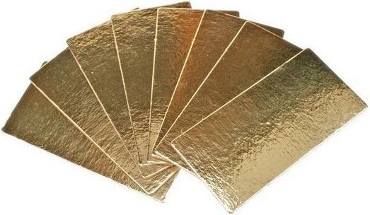 Actual product image Patisdécor Gold Cardboard Log Sole - 29cm (5pcs)