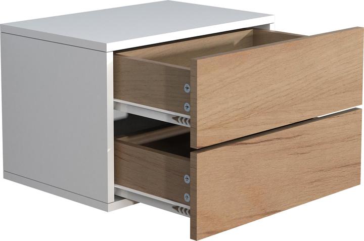 Actual product image VCM Wooden Wall Drawer Bedside Cabinet Wall Board Drawer Console Bedside Table Usal L 45 cm (45 x 32 cm)
