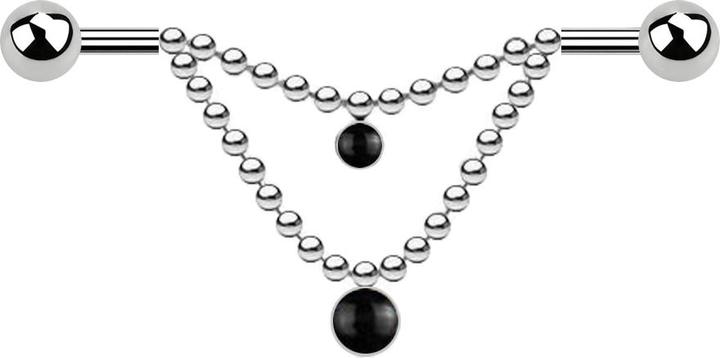 Produktbild Star Piercing Ring vergoldet filigrane Blumen (Mineralisch, ohne Messing, Chirurgenstahl 316L)
