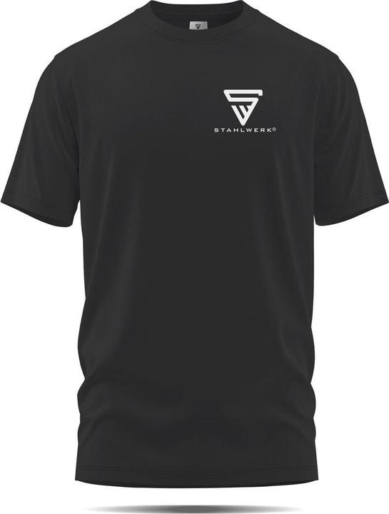 Image du produit Stahlwerk T-shirt noir Taille XXL Chemise à manches courtes avec logo imprimé 100% coton (XXL)
