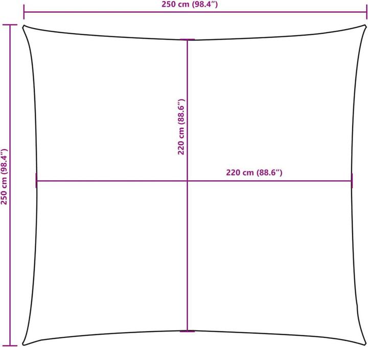 Produktbild VidaXL Sonnensegel (250 x 250 cm)