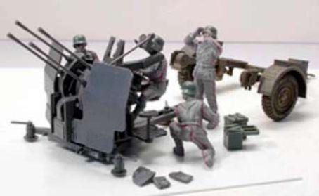 Actual product image Tamiya 1:48 German 20mm Flak Quadruplet
