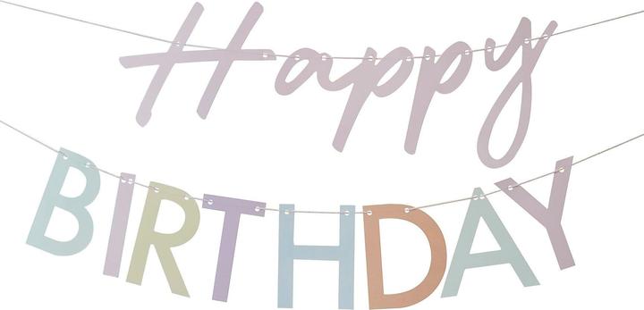 Actual product image Ginger Ray Garland Happy Birthday Pastel