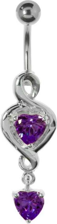 Image du produit Bijouteria Piercing nombril (Acier chirurgical 316L, Cristallin, Argent 925)
