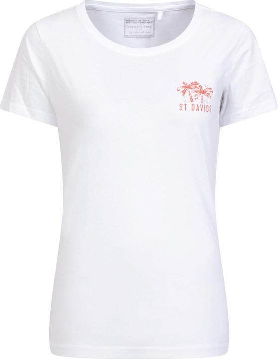 Actual product image Mountain Warehouse Womens/Ladies St Davids Printed Organic T-Shirt (38 D)