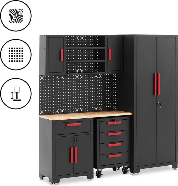 Produktbild MSW Werkstattschrank modular 120,3 x 42,7 x 2,5 cm Platte Lochwand Rollcontainer (19 cm, 4.90 cm)