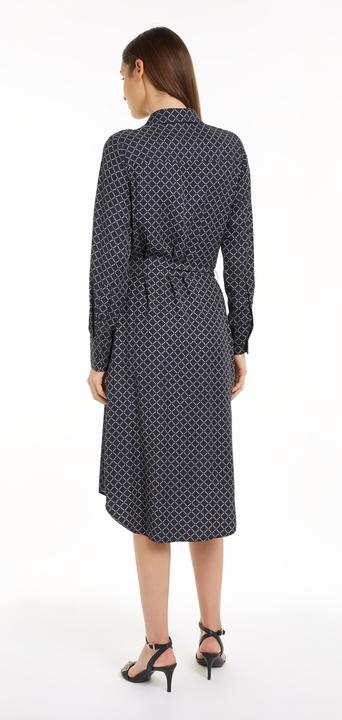Produktbild Tommy Hilfiger Diamond Monotype Dames Jurk Viscose - Blauw - Maat 40 (40)