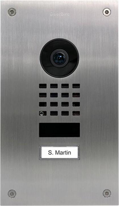 Doorbird IP Video Türstation D1101UV, Upgrade für D201/D202, Edelstahl V2A, gebürstet, 1 Ruftaste (Ethernet)