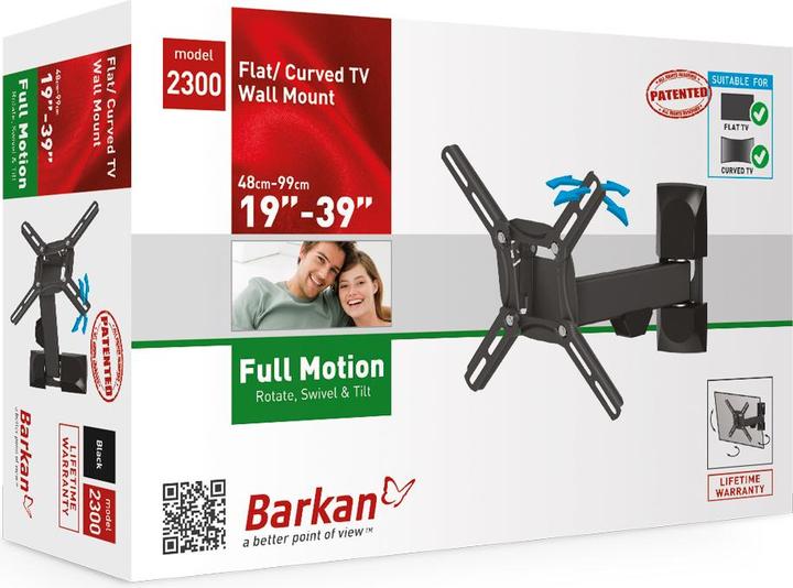 Actual product image Barkan Wall mount WH 2300, 19"-39" (Wall, 27", 10 kg)