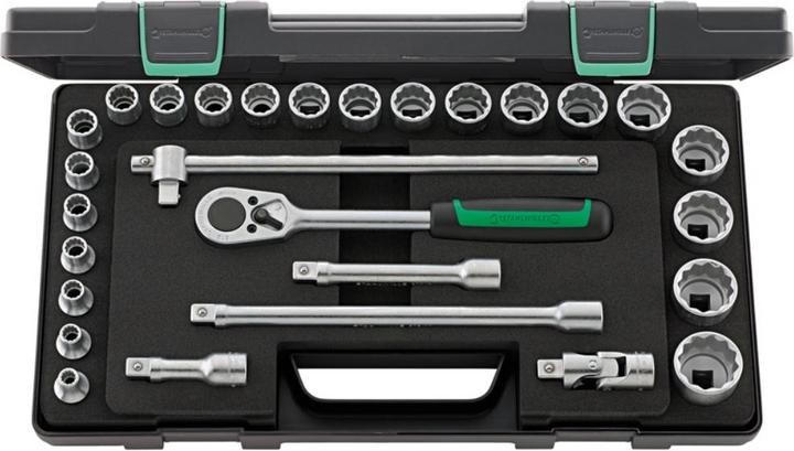 Produktbild Stahlwille 1/2" Steckschlüssel-Satz (32 mm, 19 mm, 12 mm, 24 mm, 14 mm, 22 mm, 16 mm, 23 mm, 10  mm, 21 mm, 18 mm, 27 mm, 31 mm, 17 mm, 11 mm, 15 mm, 26 mm, 30 mm, 8 mm, 28 mm, 9 mm, 29 mm, 13 mm, 20 mm, 25 mm)
