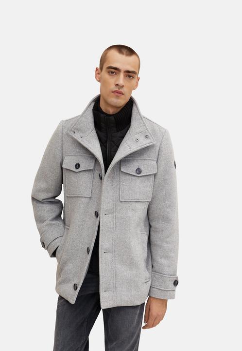 Produktbild Tom Tailor Jacke Winterjacke mit eingesetztem Stehkragen, Knopfleiste und seitlichen Eingrifftaschen (3XL)