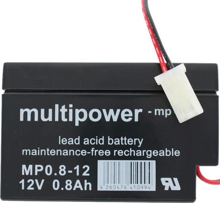 Produktbild Multipower Akku MP0.8-12AMP mit AMP Stecker Buchse (12V)
