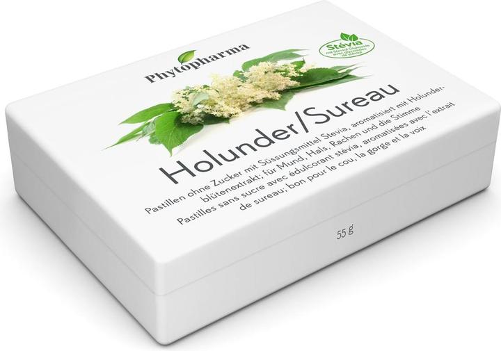 Produktbild Phytopharma Holunderblüten Pastillen (40 Stück, Pastillen, 55 g)