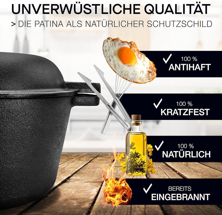 Actual product image Besok Gusseisen-Brotbacktopf mit Deckel (26cm)
