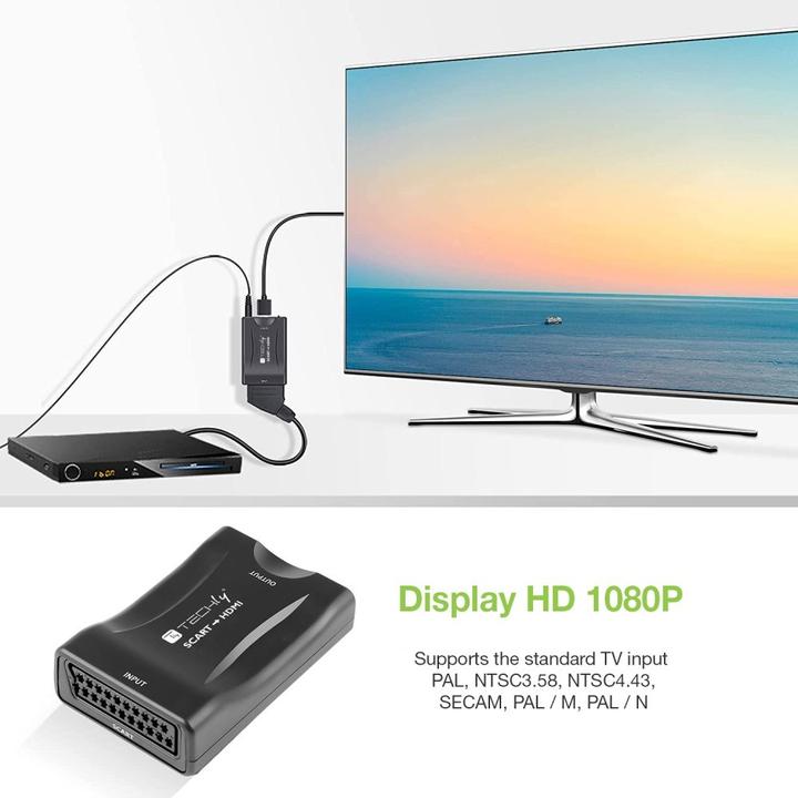 Image du produit Techly Convertisseur compact SCART vers HDMI (0.06 m)