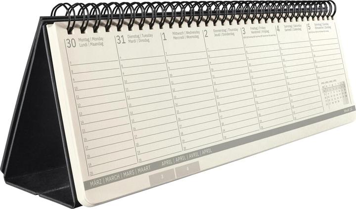 Immagine prodotto Sigel Tisch-Querkalender Conceptum 30 x 14,3 cm, 2026, Schwarz (Francese, Inglese, Olandese, Tedesco)