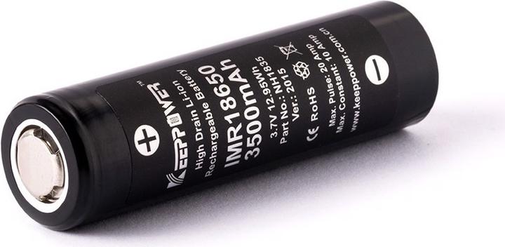 Actual product image Keeppower Battery IMR18650 - (Flat Top) (1 pcs., 18650, 3500 mAh)