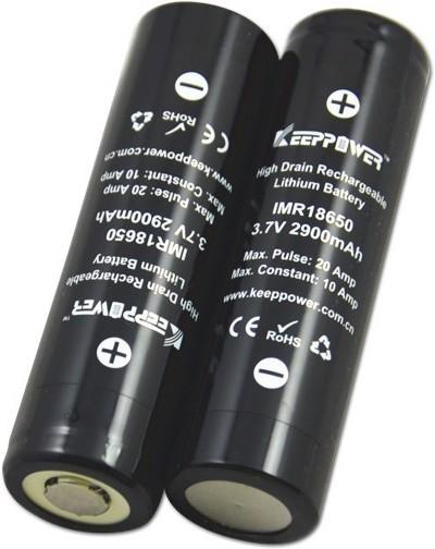 Image du produit Keeppower Batterie IMR18650 - 10A (Flat Top) (1 pcs, 18650, 2900 mAh)