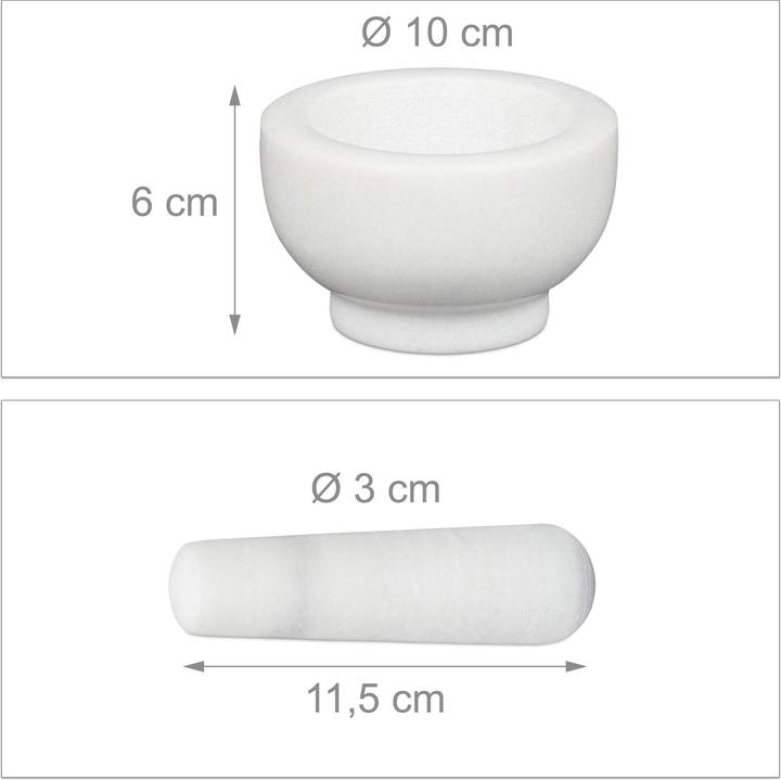 Image du produit Relaxdays Mortier et pilon, en marbre