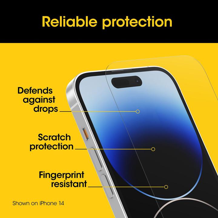 Actual product image OtterBox Screen Protector Glass (1 Piece, Apple iPhone 15)