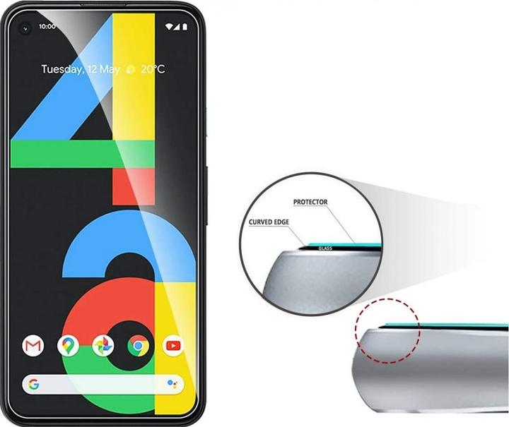 Immagine prodotto Screenguard Google Pixel 4a Pellicola protettiva in vetro Custodia Design amichevole (1 Pezzo/i, Google Pixel 4a)