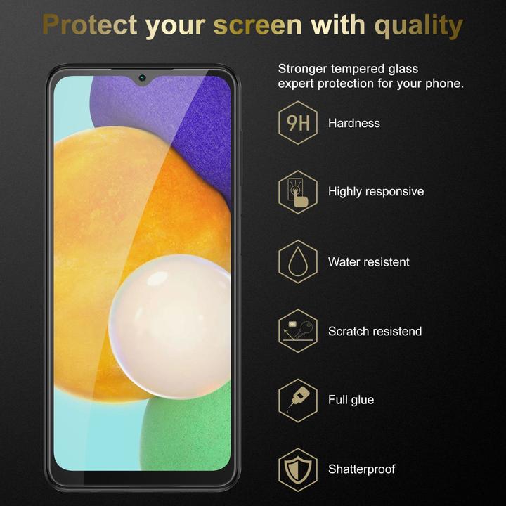 Actual product image Cadorabo 3x Tempered Glass 3er Pack Tempered (3 Piece, Samsung Galaxy A13 5G)