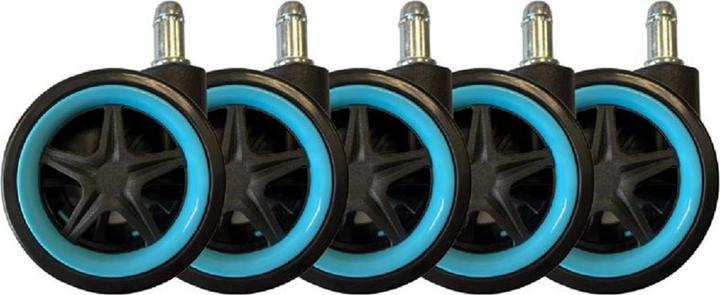 LC-Power Rouleaux LC-CASTERS-DRIFT Lot de 5 Bleu clair