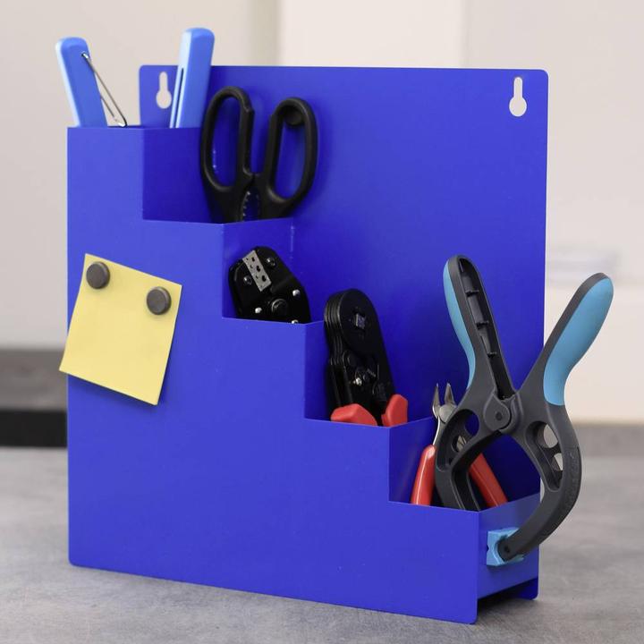 Produktbild Quadrios 23CA254 Kabelbinder-Ordnungsbox-Wandhalter Blau 5 Fächer (L x B x H) 3 (300 mm, 1 Stk.)
