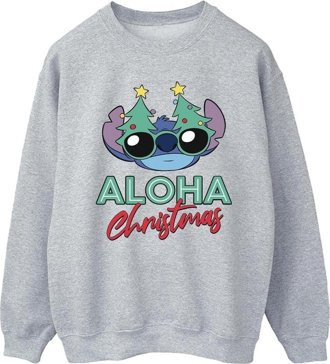 Actual product image Disney Mens Lilo And Stitch Christmas Tree Shades Sweatshirt (L)