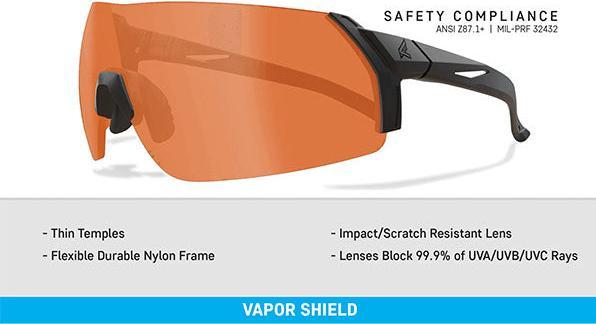 Actual product image Edge Eyewear Schiessbrille URGENT FURY, Tiger's Eye Vapor Shield Lens