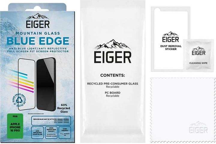 Produktbild Eiger Mountain Glass Blue Edge (1 Stück, Apple iPhone 16 Pro)