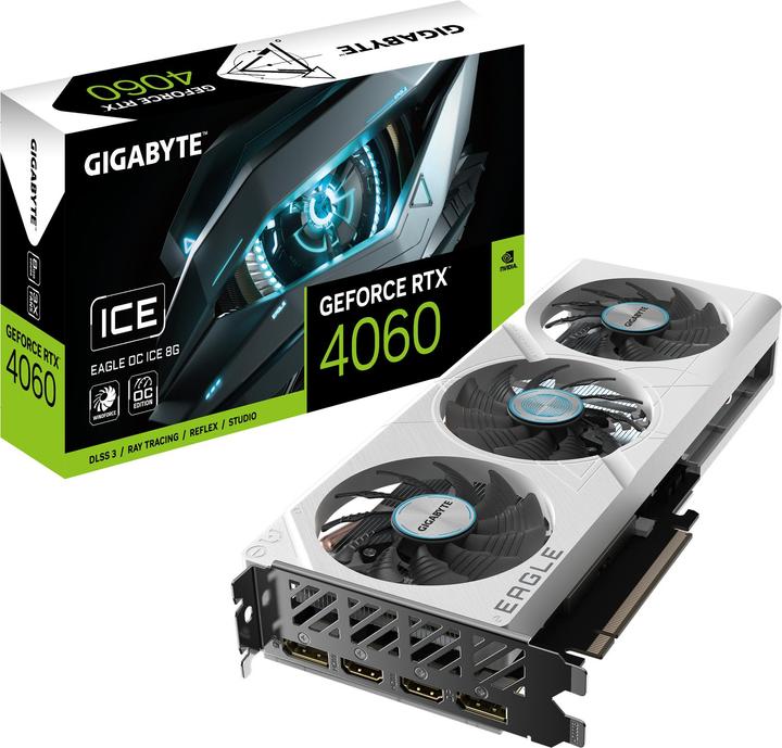 Produktbild Gigabyte GeForce RTX 4060 EAGLE OC ICE (8 GB)