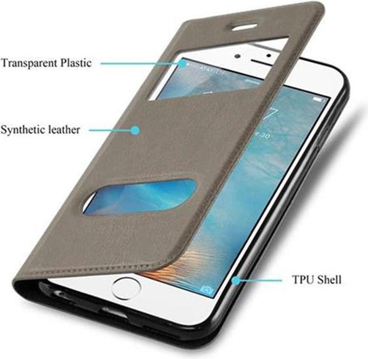 Actual product image Cadorabo Book with View double window cover (Apple iPhone 6)