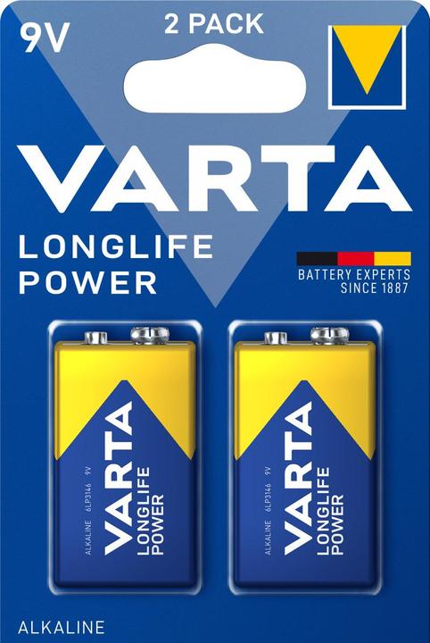 Varta LONGLIFE Power (2 pcs, 9V Block, 550 mAh)