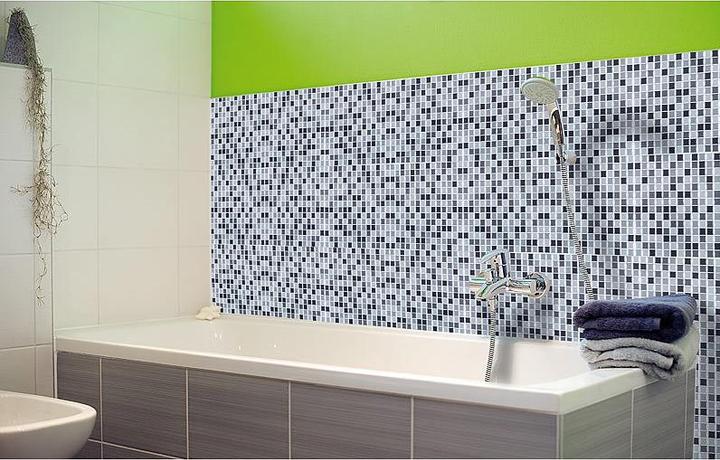 Produktbild Infactory Selbstklebende 3D-Mosaik-Fliesenaufkleber "Dezent", 3er-Set