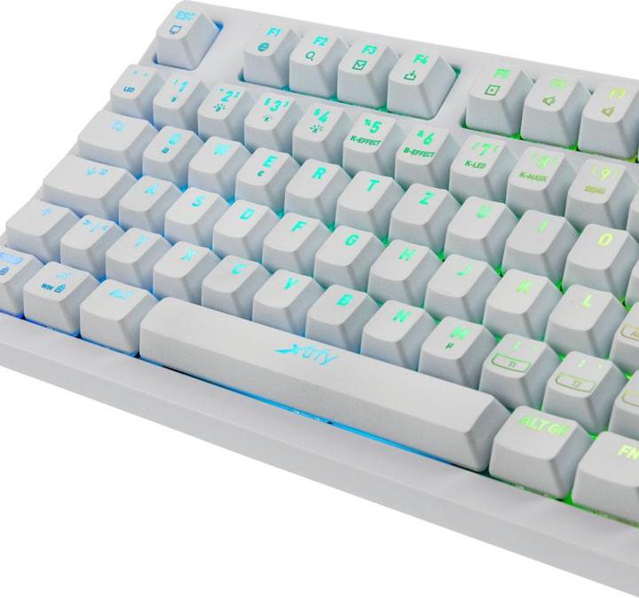Produktbild CHERRY xtrfy K2 für Gaming, Kailh Rot - RGB-LED - Weiss (DE, Kabelgebunden)