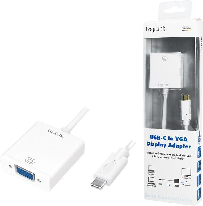 Produktbild LogiLink USB Typ-C zu (VGA, 4.50 cm)