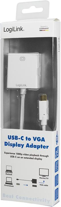 Produktbild LogiLink USB Typ-C zu (VGA, 4.50 cm)