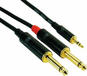 Rock Cable 2in1 (2 m, 3.5mm Klinke (AUX), 6.3mm Klinke (Jack))