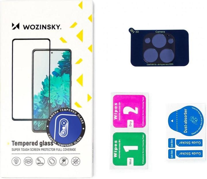 Actual product image Wozinsky Full Camera Glass iPhone 14/14 Plus 9H tempered glass for the whole camera (1 Piece, Apple iPhone 14)