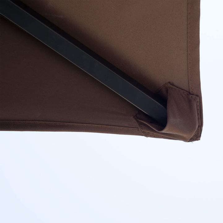 Actual product image Outsunny Barbecue gazebo Flame-retardant double roof Coffee brown+black 245 x 148 x 252 cm (245 cm, 150 cm)