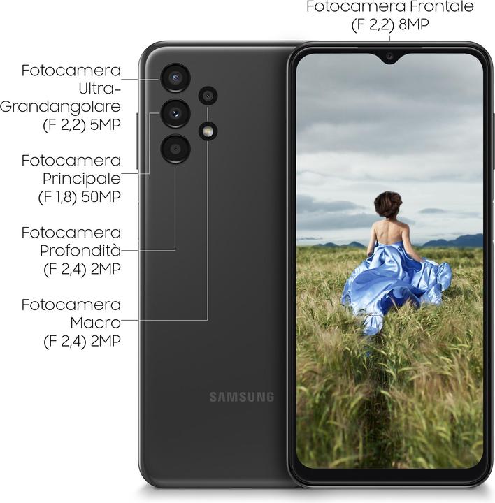 Produktbild Samsung Galaxy A13 (128 GB, Black, 6.60", Dual SIM, 50 Mpx, 4G)