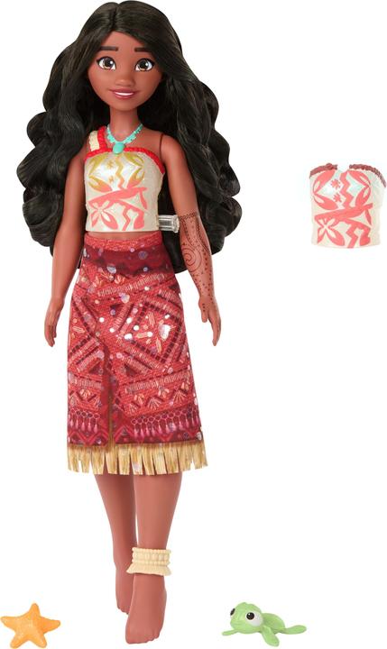 Produktbild Disney Princess Spielzeuge aus Disney Vaiana 2, schwimmende Tautai Vaiana-Modepuppe mit 2 Zubehörteilen und Oberteil