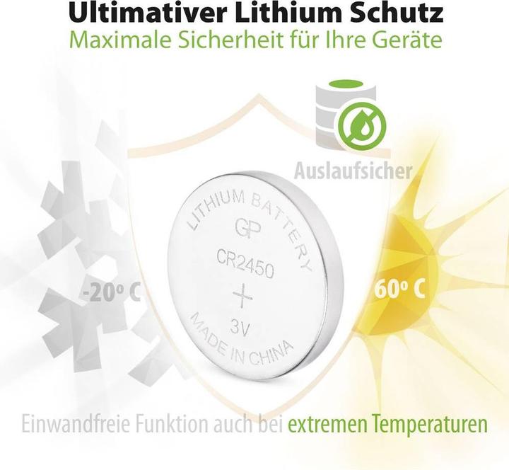 Image du produit GP Batteries CR 2450 (2 pcs, CR2450, 600 mAh)